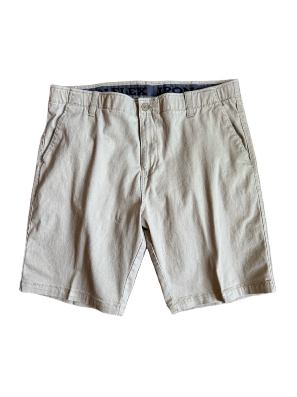 Iron Co. Flat-Front Flex Waist Tan Casual Shorts Men’s size 38 Waist